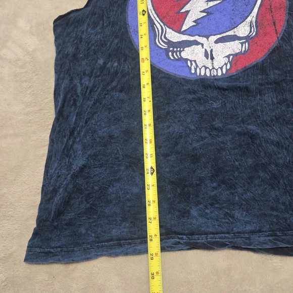 Grateful Dead Steal Your Face Muscle Tank Top Mens Size XL Distressed Retro 70's - Picture 5 of 6